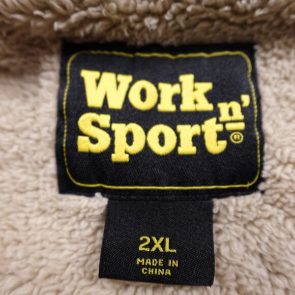 Work N' Sport Hooded Berber Lined Snap Flannel men's 2XL plaid - Picture 9 of 10